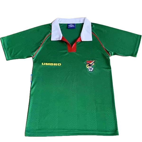 Bolivia home retro vintage soccer jersey match men's first sportswear football shirt green 1994